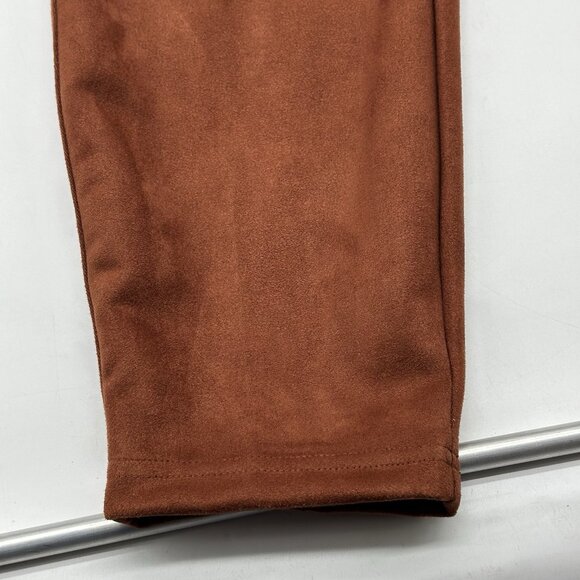 Wonderly Plus Size 1X Dark Russet Faux Sueded Scuba Casual Pull-On Pants NWT - Picture 3 of 10